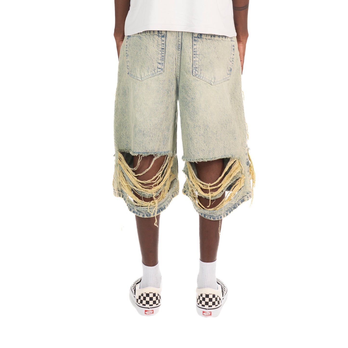 Destroyed Carpenter Jorts Blue