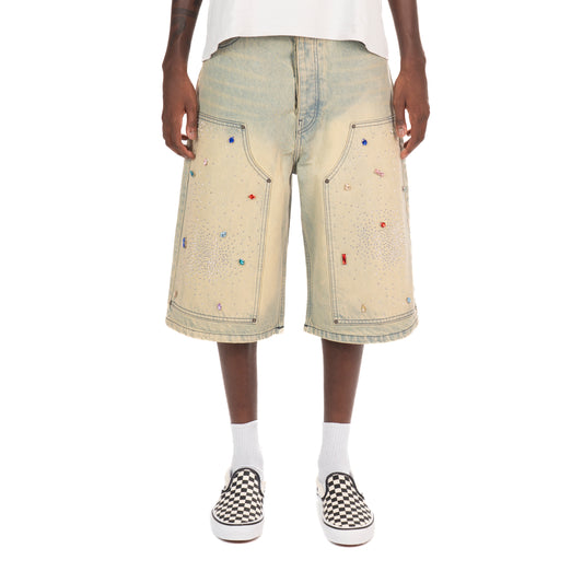 Shiny Carpenter Jorts Blue