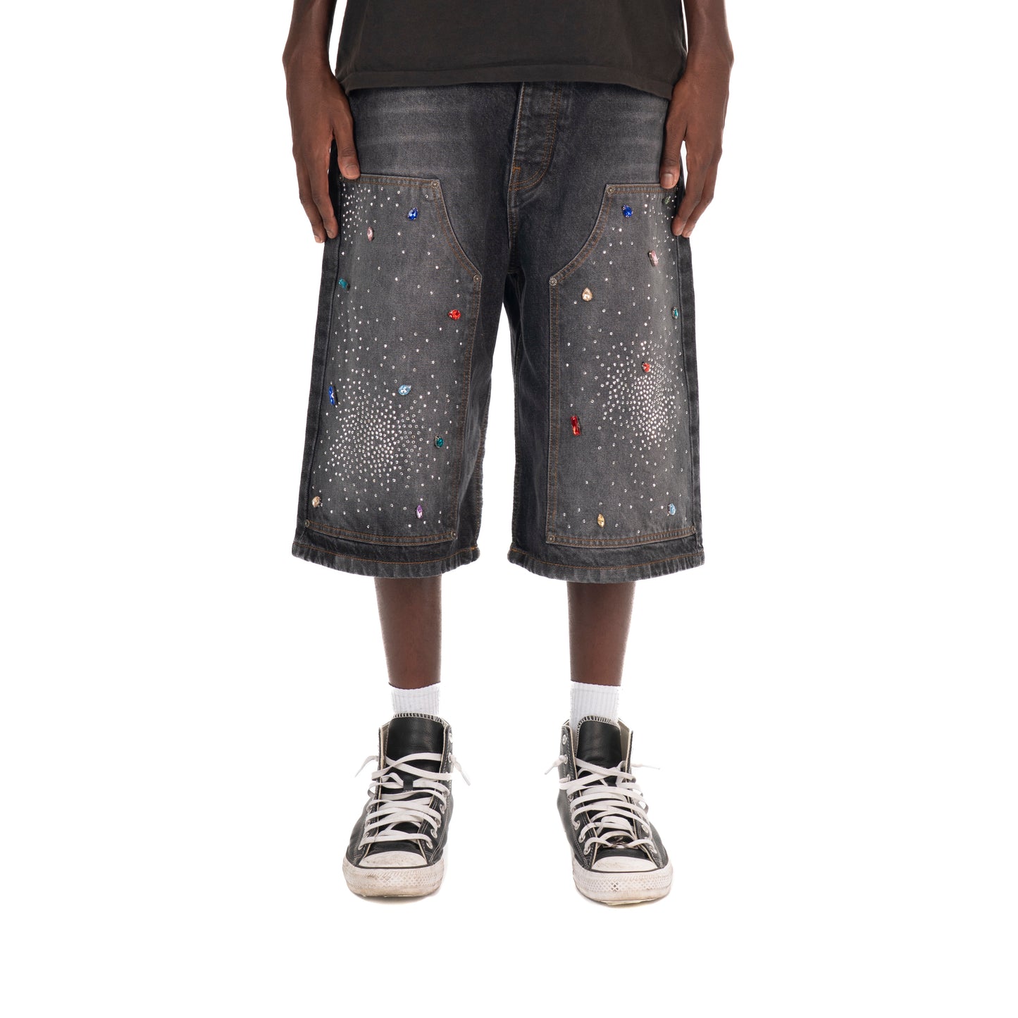 Shiny Carpenter Jorts Black