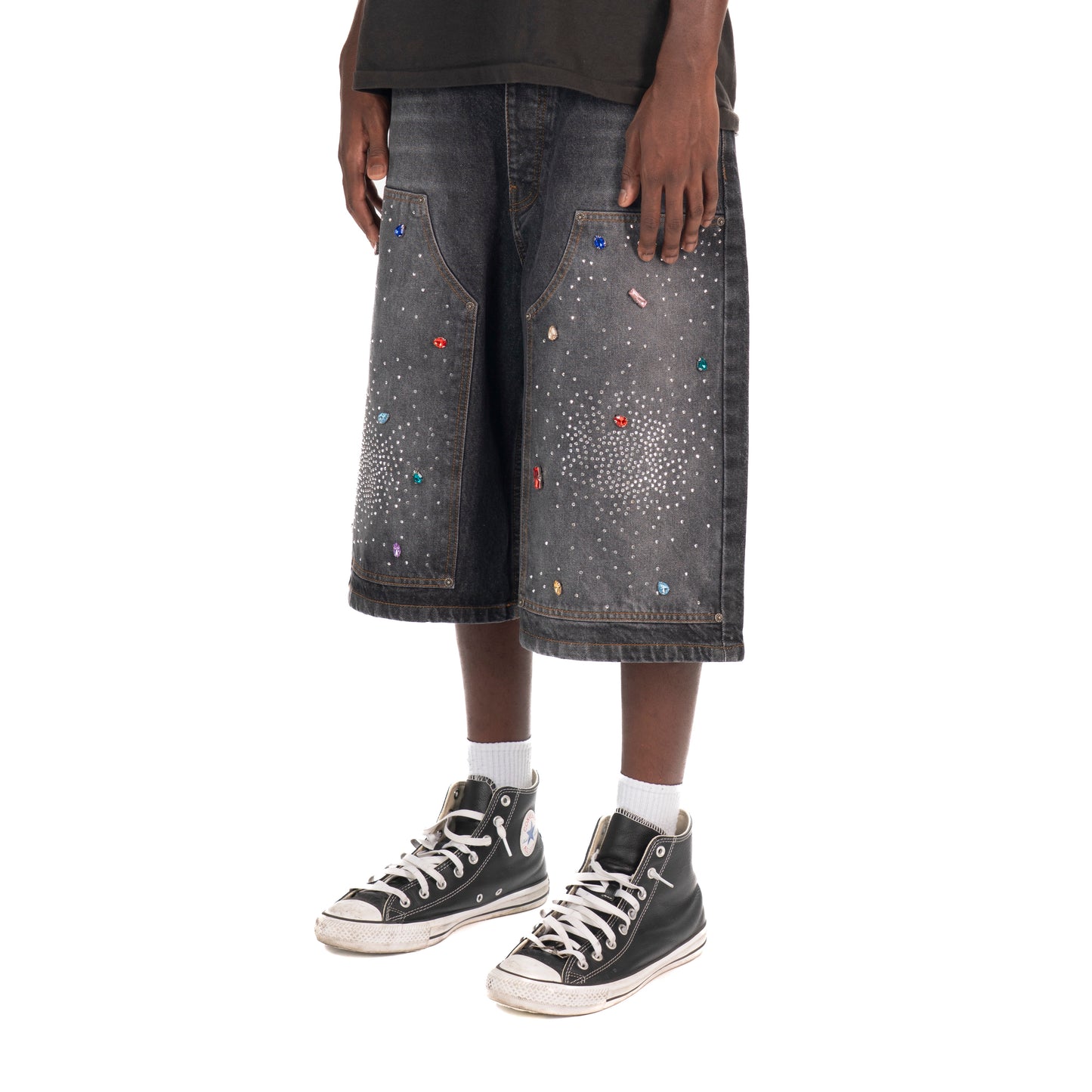 Shiny Carpenter Jorts Black