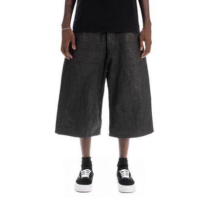 Coated Black Jorts