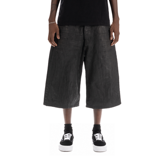 Coated Black Jorts