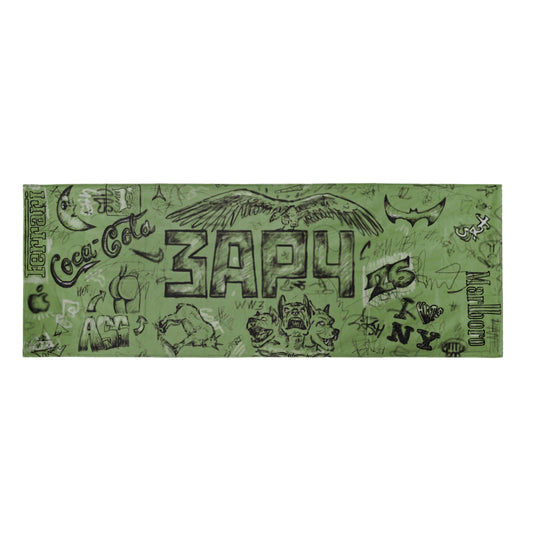 Green Graffiti Beach Towel